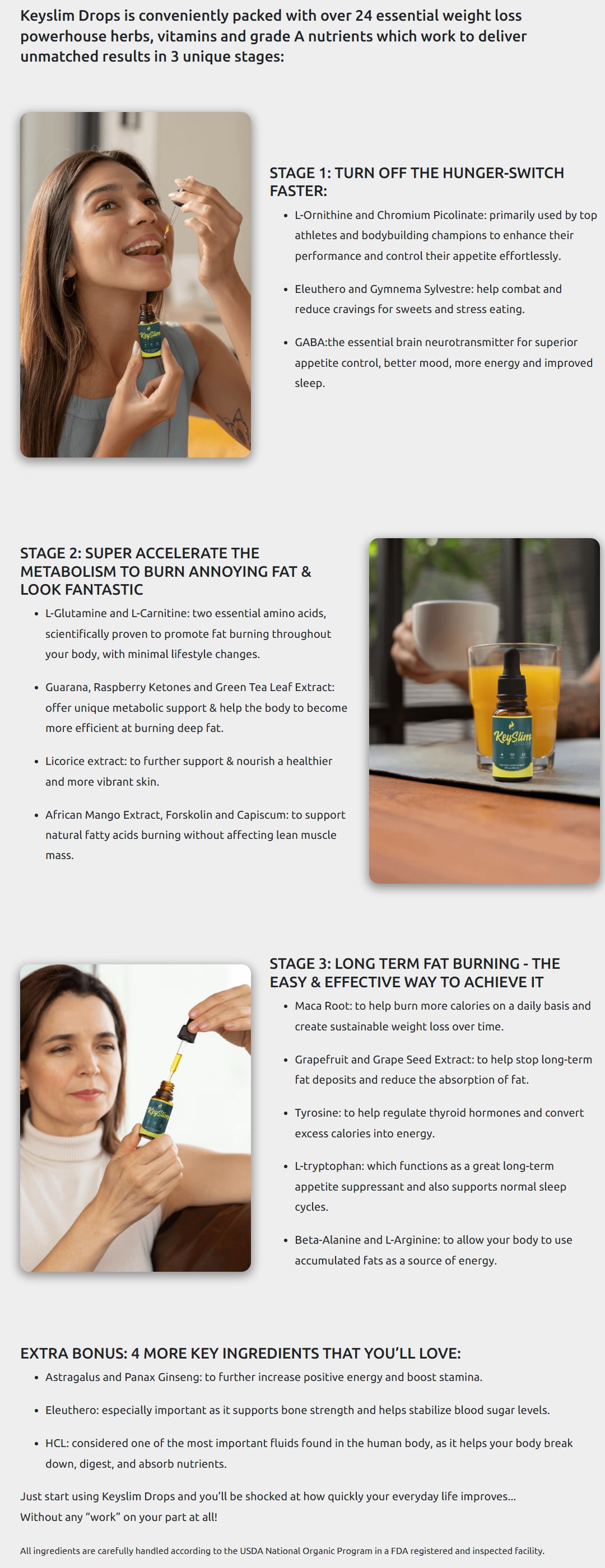 Key Slim Drops Ingredients